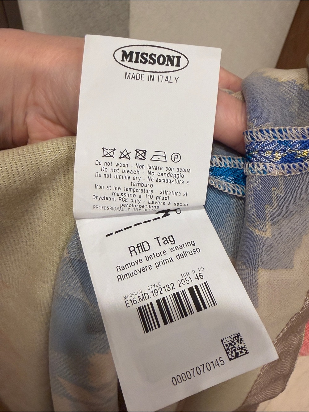 New Missoni Multicolor V-Neck Dress Sz 8 - Picture 3 of 3